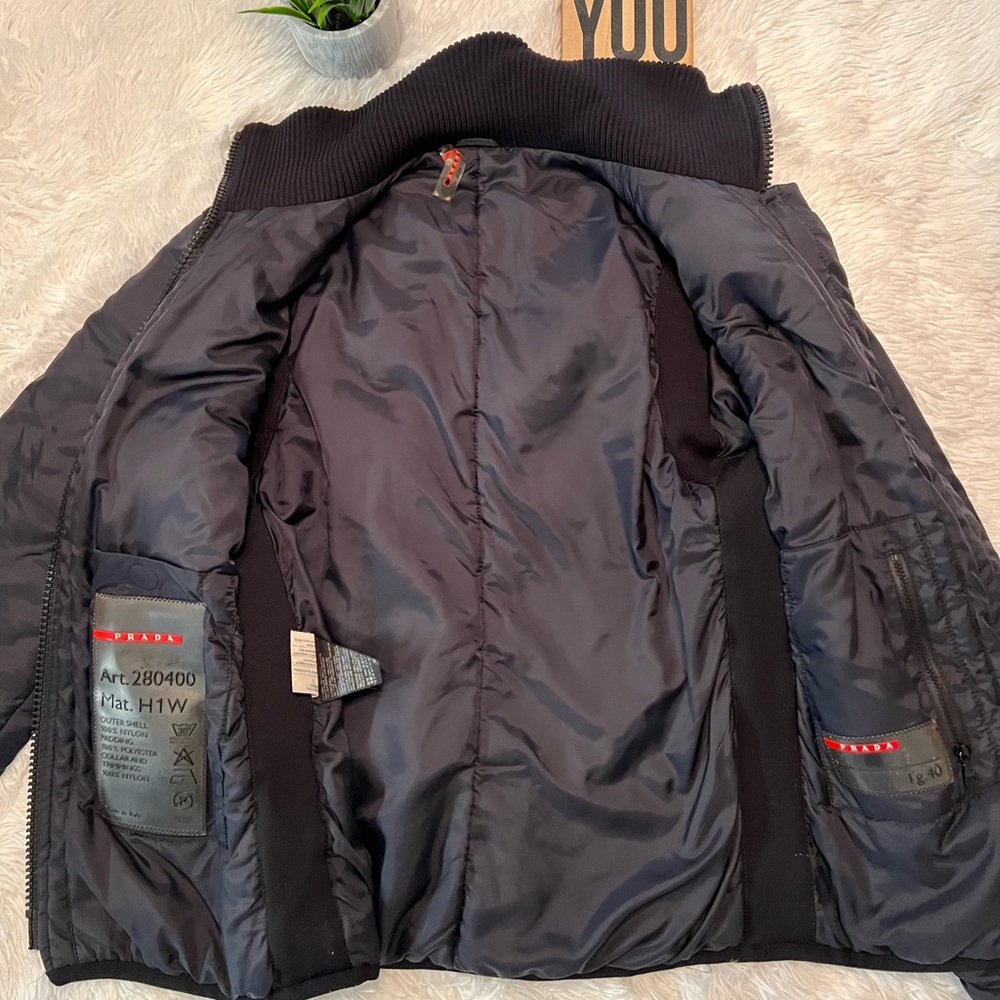 πHPπ PRADA Black Nylon Double Zip Jacket - Size 40/Small - Picture 10 of 15